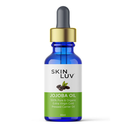 SKINLUV Jojoba Oil 100% Pure &amp; Organic Extra Virgin Cold Pressed Carrier Oil 30 ml - Skinluv.in