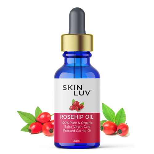 SKINLUV Organic Rosehip Oil, Extra Virgin Cold Pressed Oil for Anti Aging & Removal of Acne, Scars, Stretch marks, Pigmentation & Wrinkles - Skinluv.in