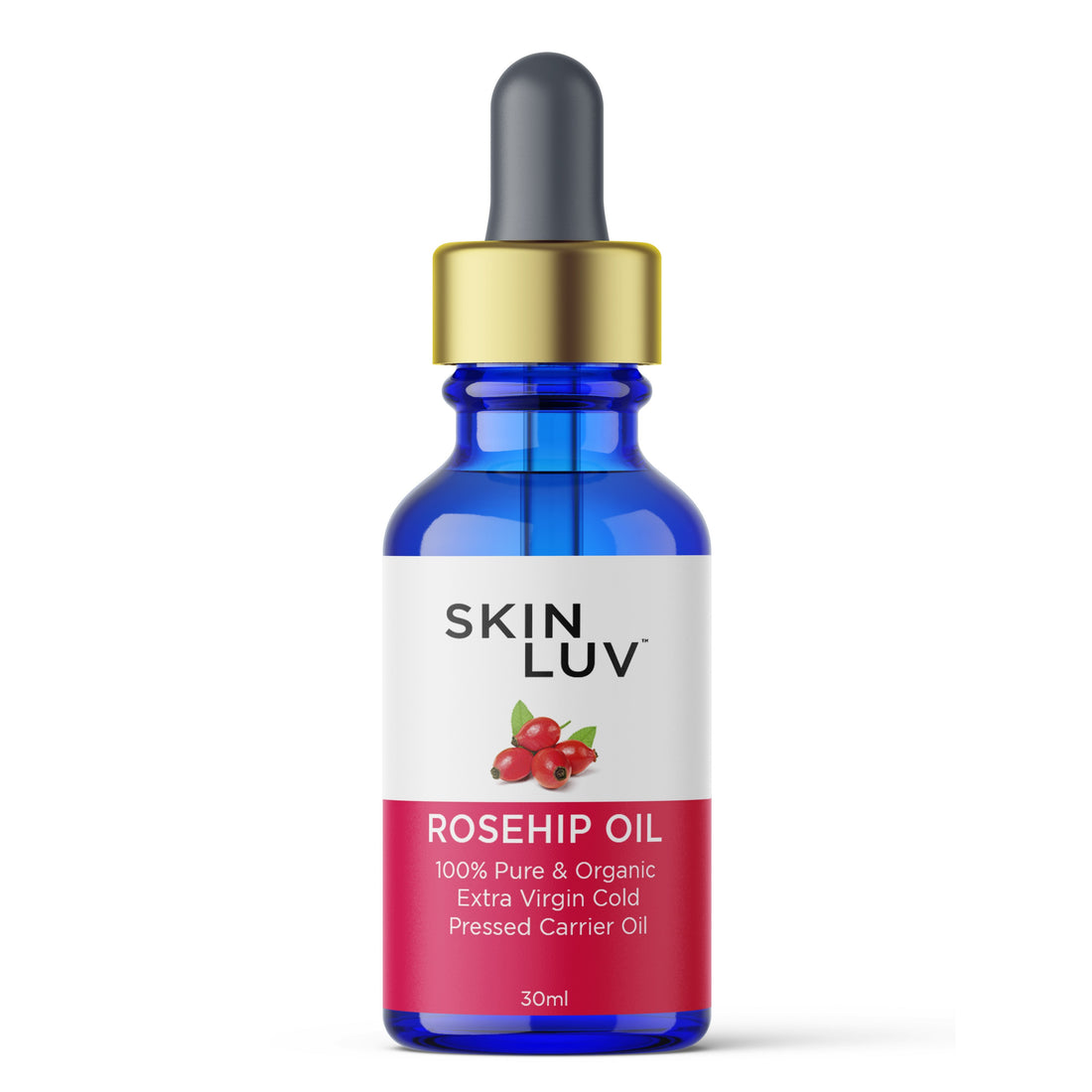 SKINLUV Organic Rosehip Oil, Extra Virgin Cold Pressed Oil for Anti Aging & Removal of Acne, Scars, Stretch marks, Pigmentation & Wrinkles - Skinluv.in