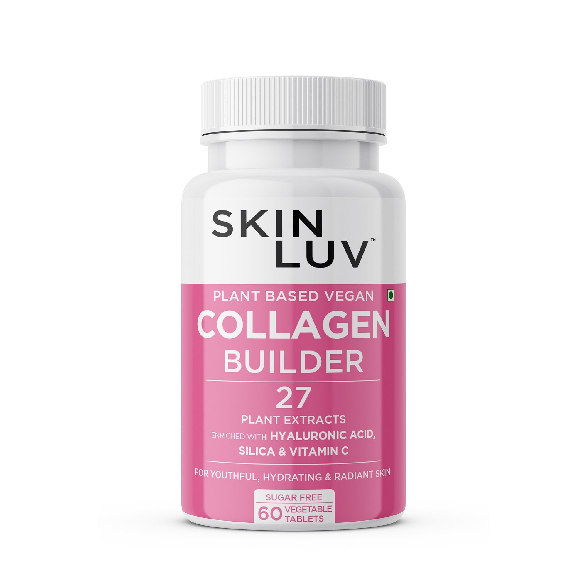 SKINLUV Plant Based Vegan Collagen Builder Sugar Free Vegetable Tablet - Skinluv.in
