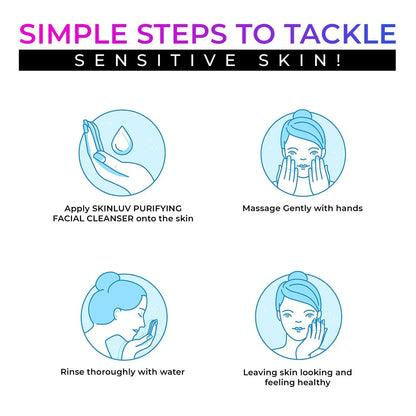 SKINLUV Purifying Facial Cleanser Mild, Soap-free formula 100ml For Men &amp; Women - Skinluv.in