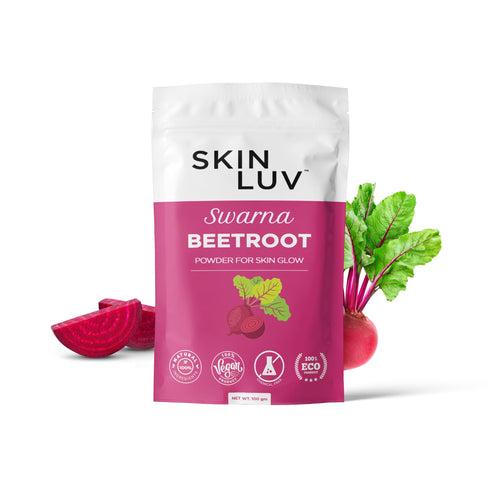 SKINLUV Swarna Beetroot Powder For Skin Glow, 100% Pure & Natural, Vegan, Chemical Free 100gm - Skinluv.in