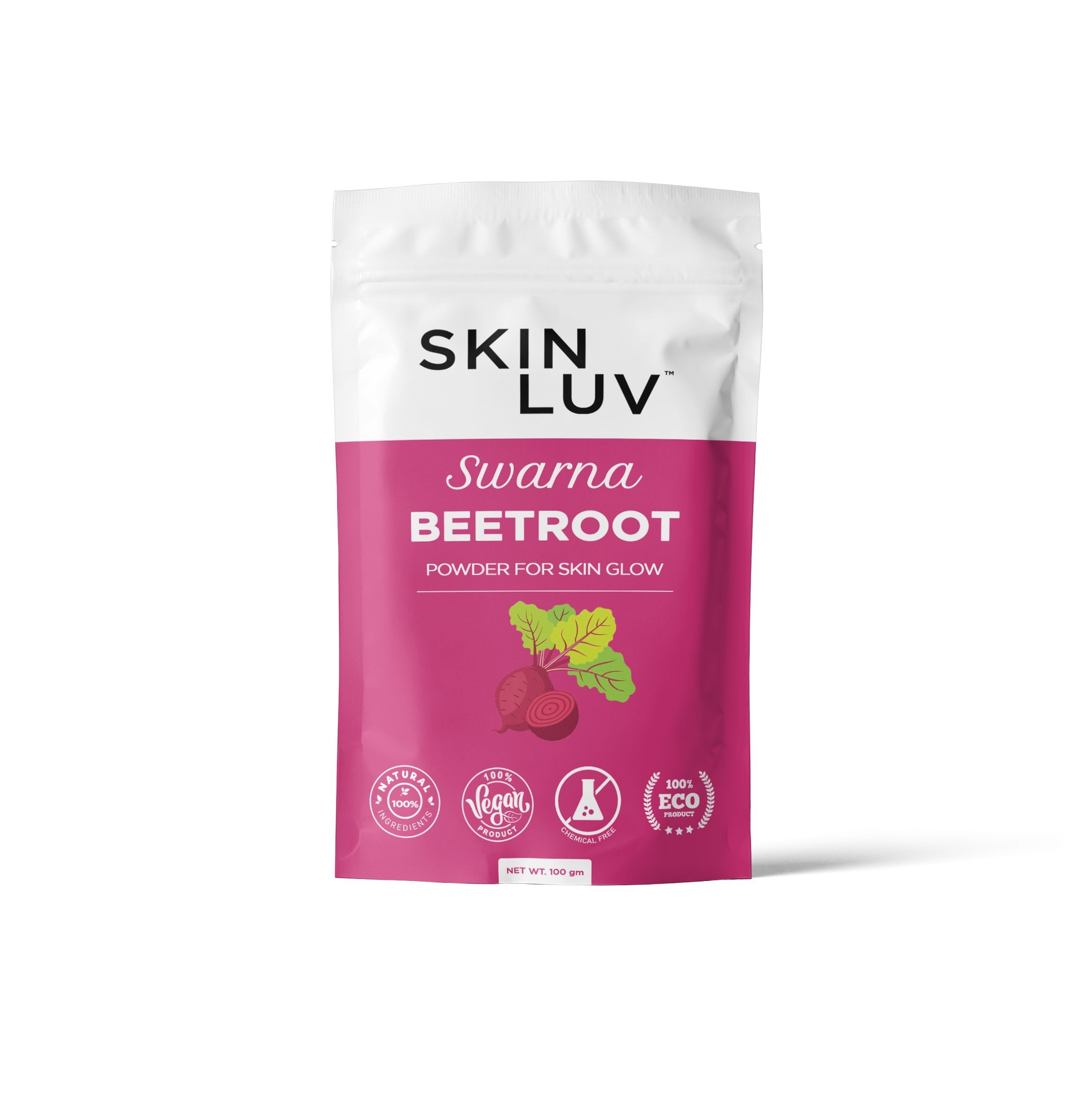 SKINLUV Swarna Beetroot Powder For Skin Glow, 100% Pure & Natural, Vegan, Chemical Free 100gm - Skinluv.in