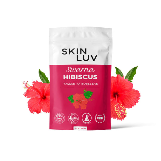 SKINLUV Swarna Hibiscus Powder For Skin & Hair, 100% Pure & Natural, Vegan, Chemical Free 100gm - Skinluv.in