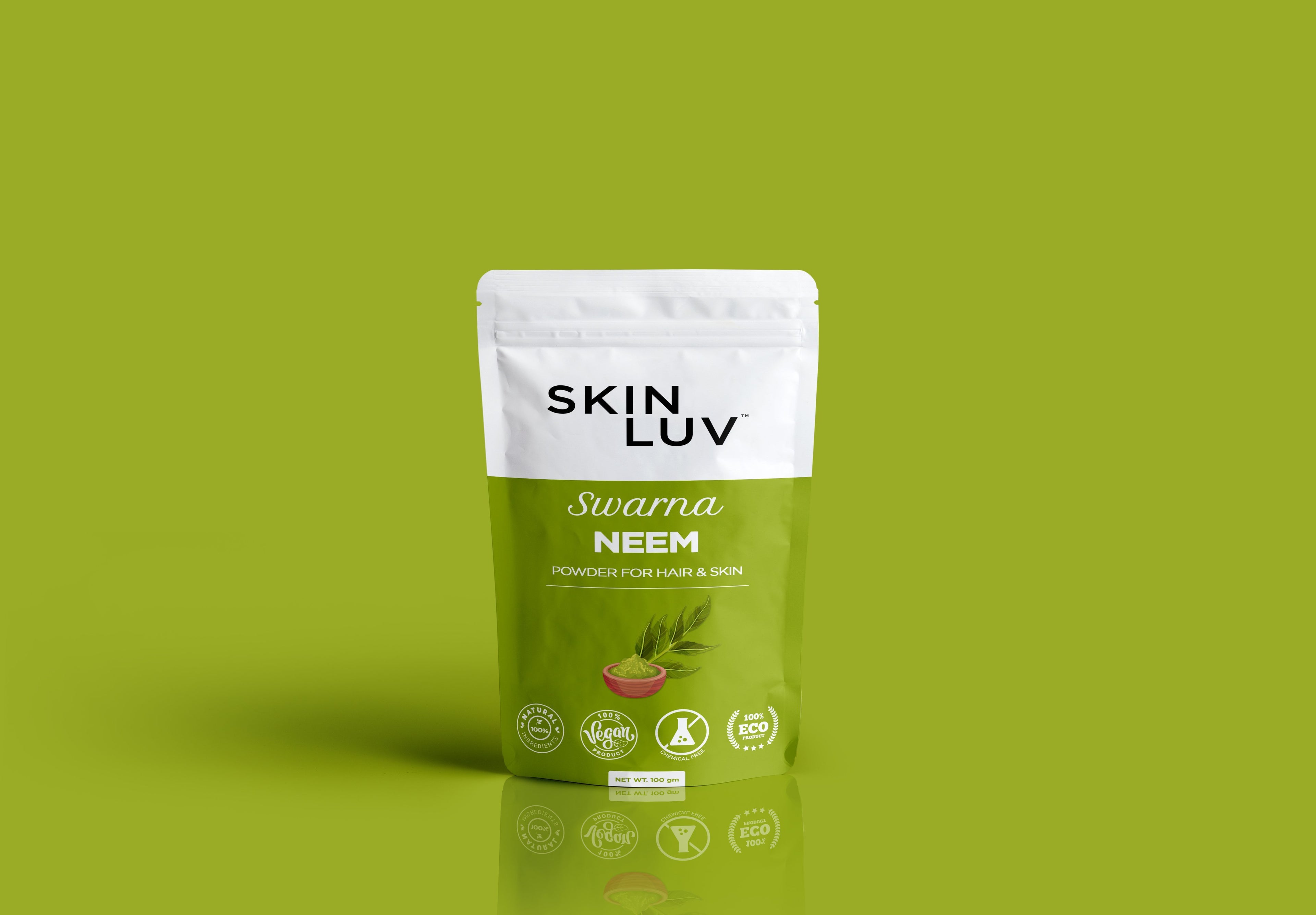 SKINLUV Swarna Neem Powder For Hair &amp; Skin, 100% Pure &amp; Natural, Vegan, Chemical Free 100gm - Skinluv.in