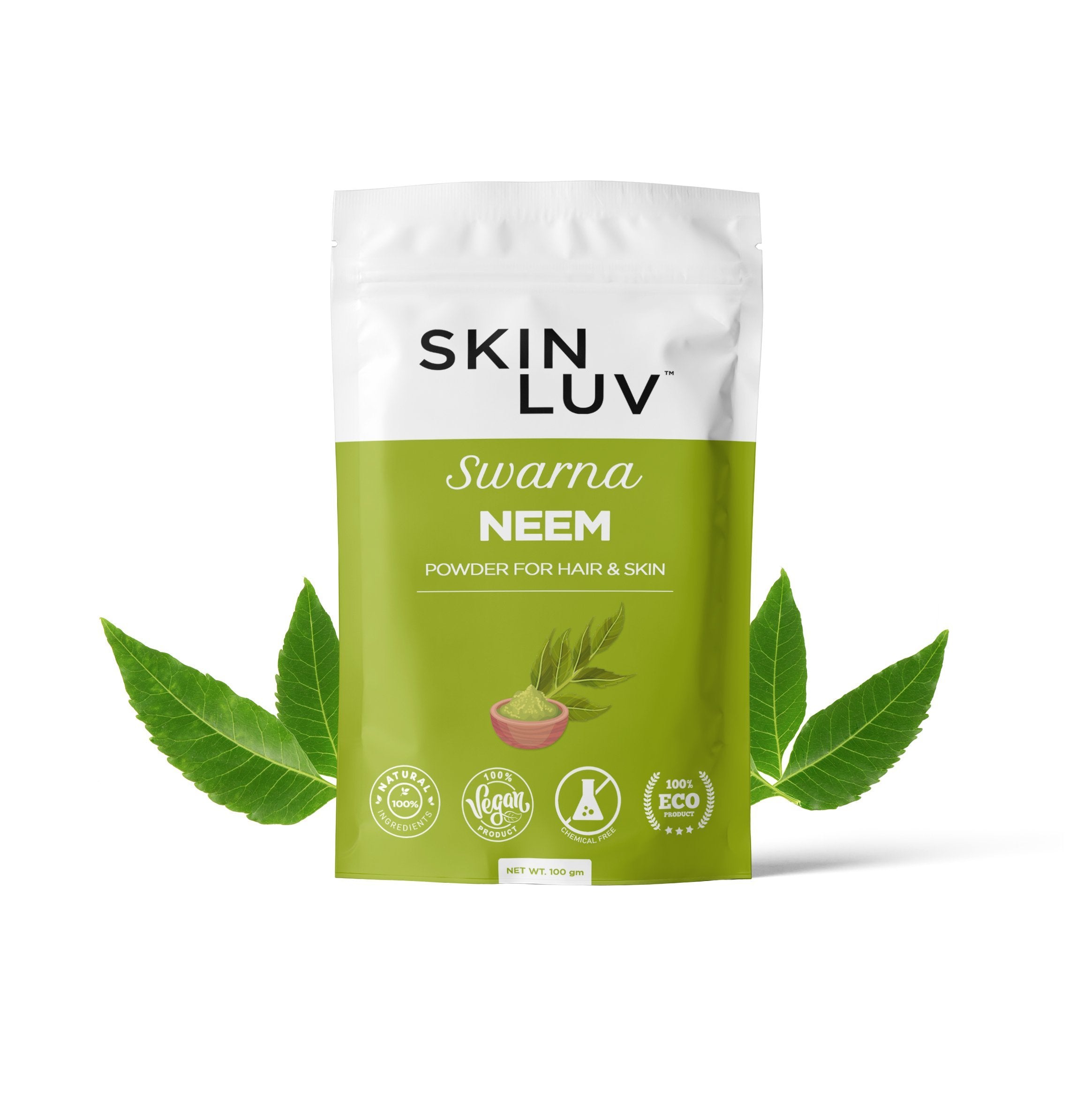 SKINLUV Swarna Neem Powder For Hair &amp; Skin, 100% Pure &amp; Natural, Vegan, Chemical Free 100gm - Skinluv.in