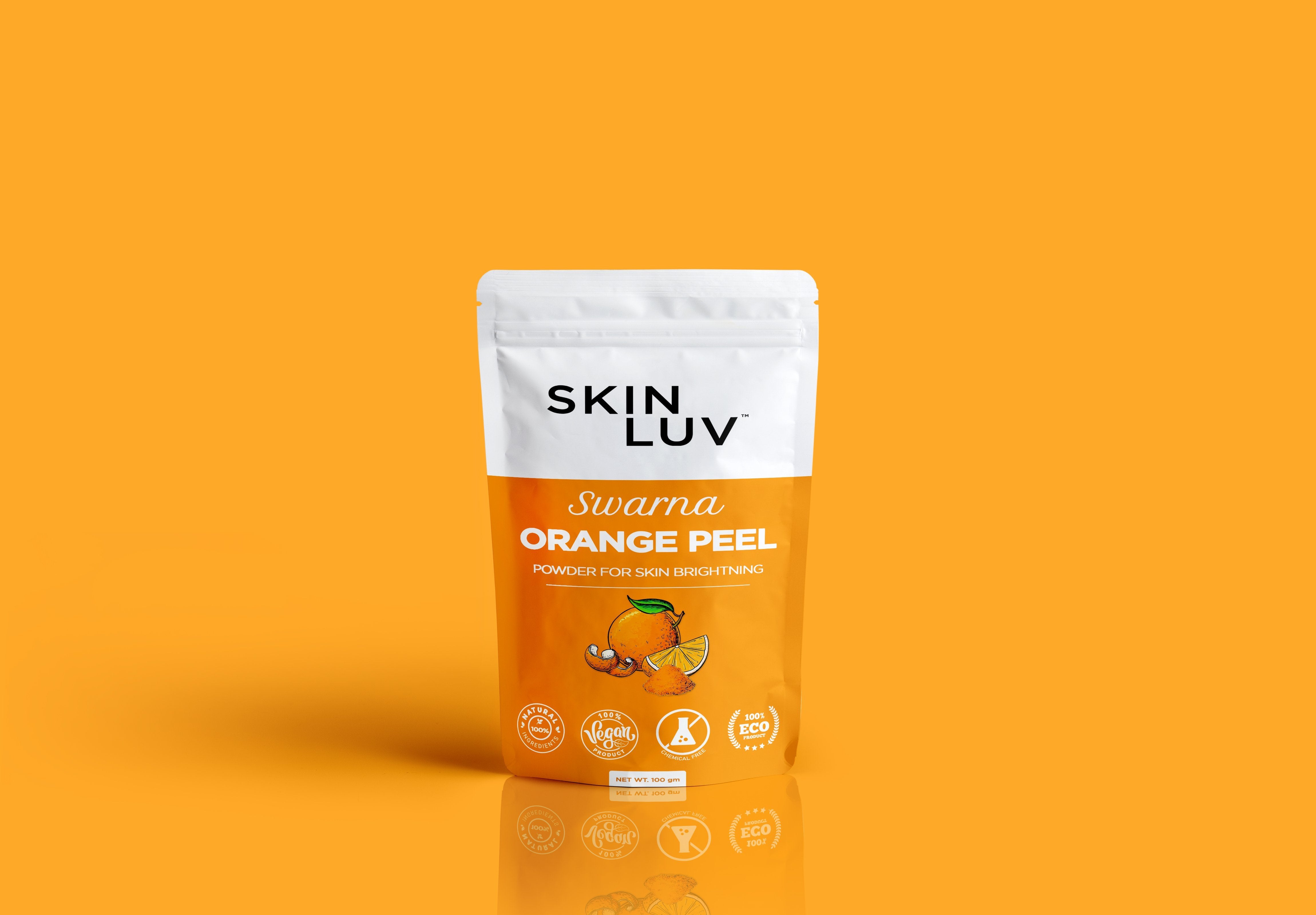 SKINLUV Swarna Orange Peel Powder For Skin Brightening, 100% Pure & Natural, Vegan, Chemical Free 100gm - Skinluv.in