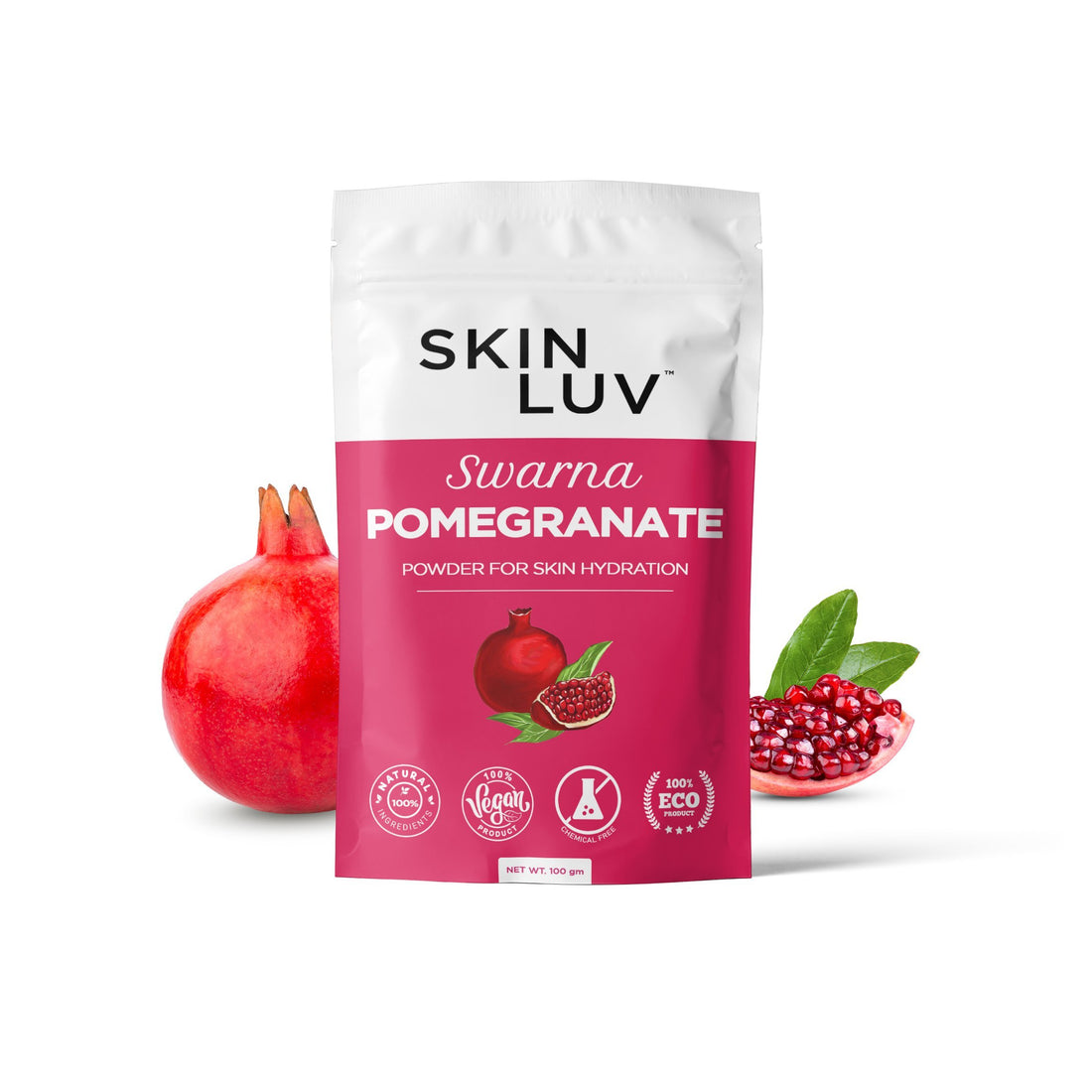 SKINLUV Swarna Pomegranate Powder For Skin Hydration, 100% Pure &amp; Natural, Vegan, Chemical Free 100gm - Skinluv.in