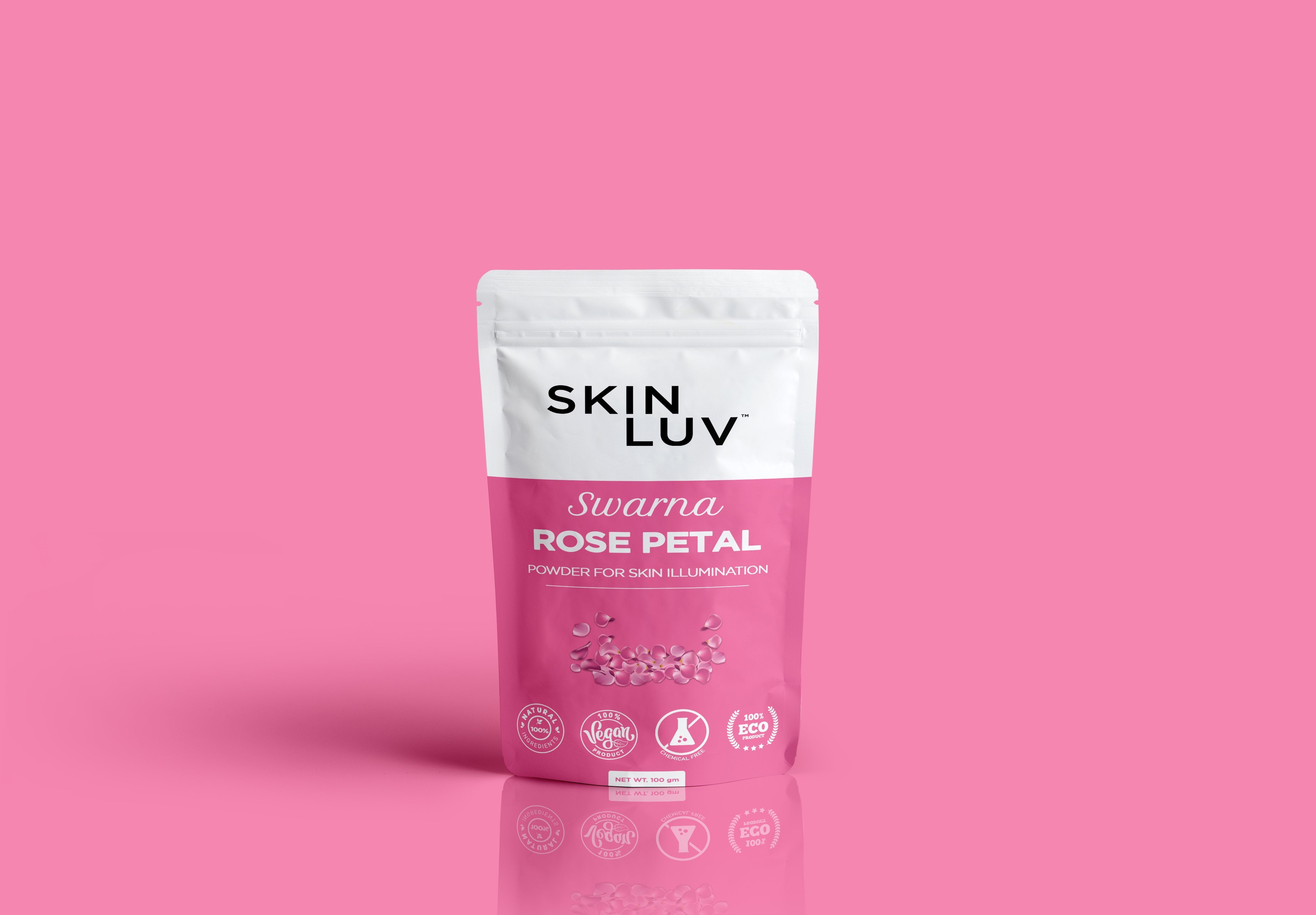 SKINLUV Swarna Rose Petal Powder For Skin Illumination, 100% Pure & Natural, Vegan, Chemical Free 100gm - Skinluv.in