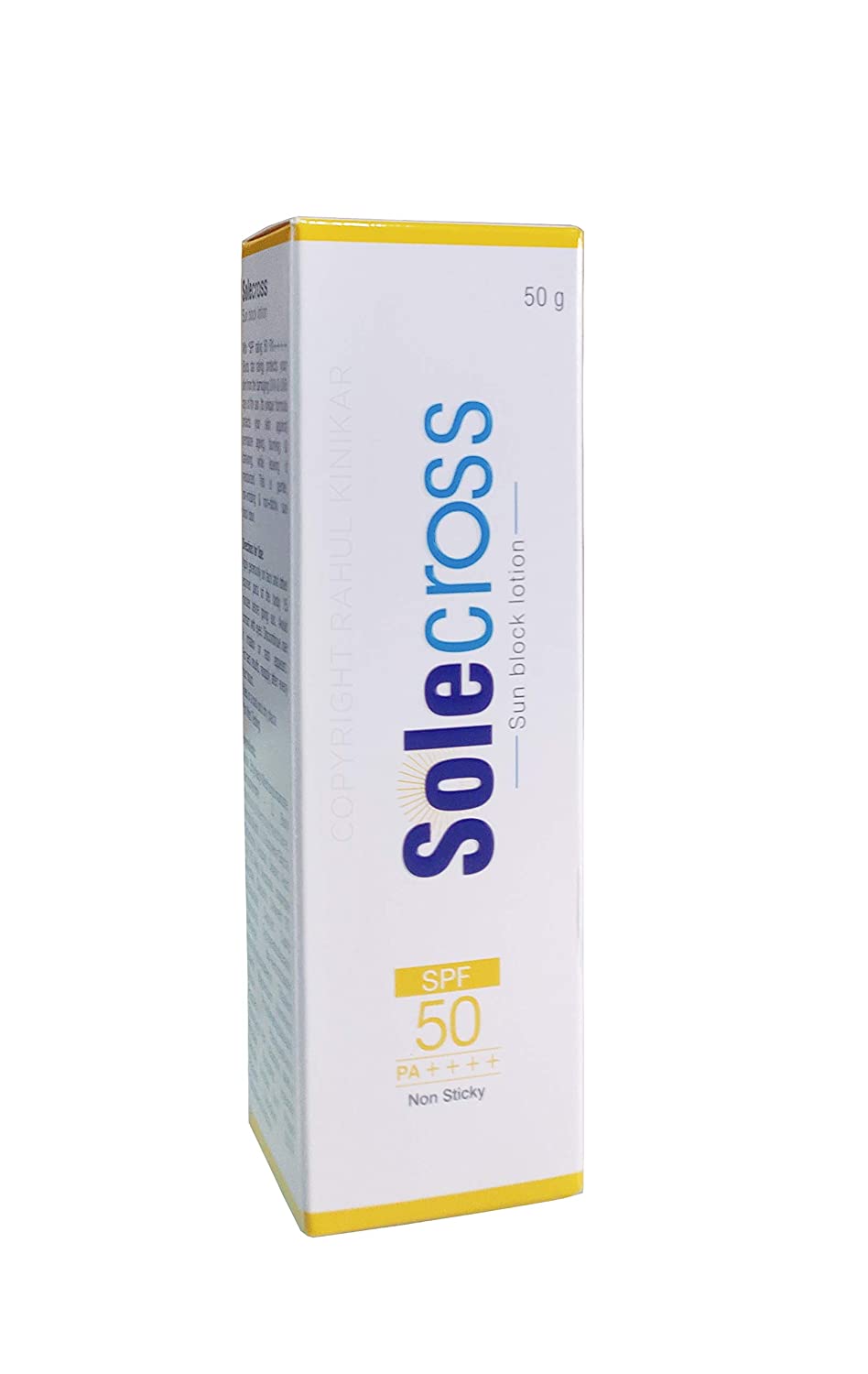 SOLECROSS Sun Block Sunscreen Lotion SPF 50 PA++++ Non Sticky 50Gm - Skinluv.in